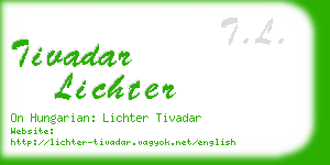 tivadar lichter business card
